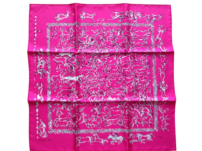 Hermès Scarf Pink Silk  ref.39231