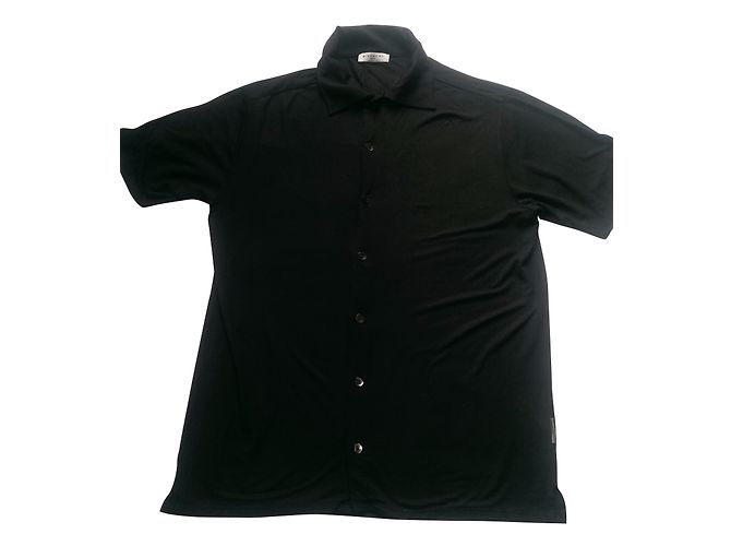 Camisa Givenchy Preta de Viscose com Mangas Curtas Preto