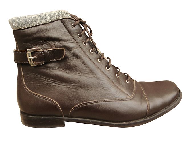 Botines de piel marrones Opening Ceremony Castaño