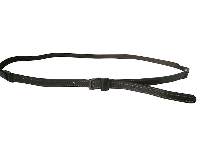 Max Mara Gürtel Braun Leder und Polyamid 85cm