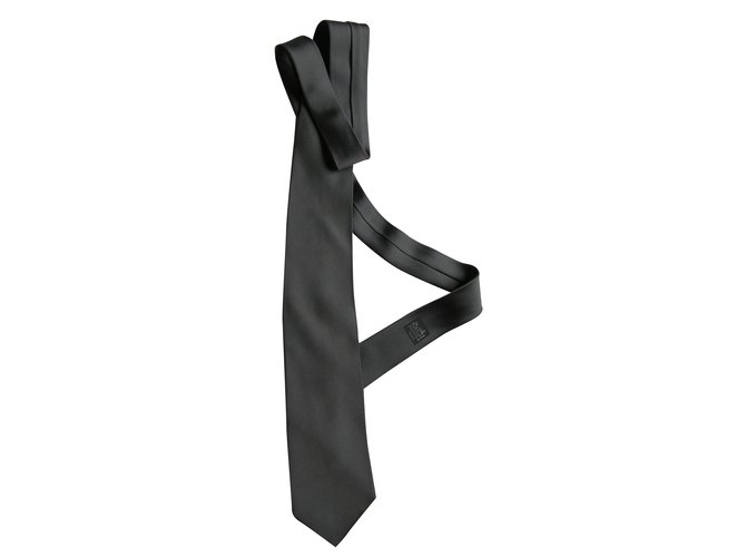 Hermès Krawatte Grau Seide  ref.39260