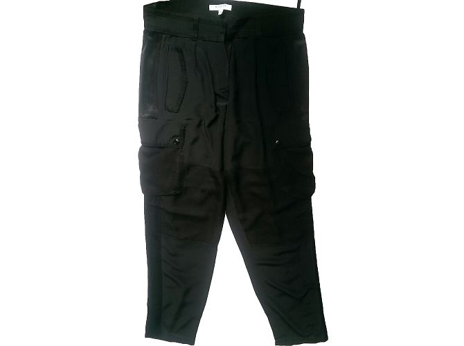 Givenchy Seidenhose weit geschnitten schwarz