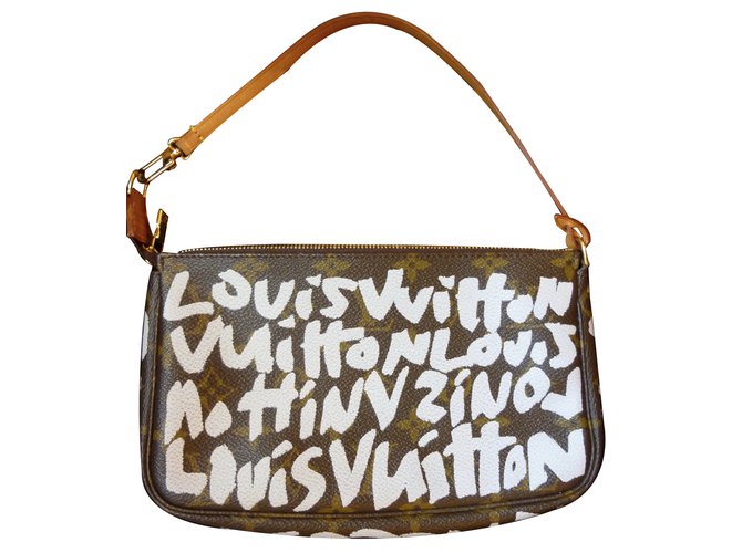 Louis Vuitton EDIZIONE LIMITATA GRAFFITI Marrone Pelle Tela  ref.39344