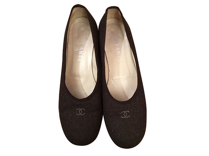 Bailarinas Chanel Marrones Castaño 