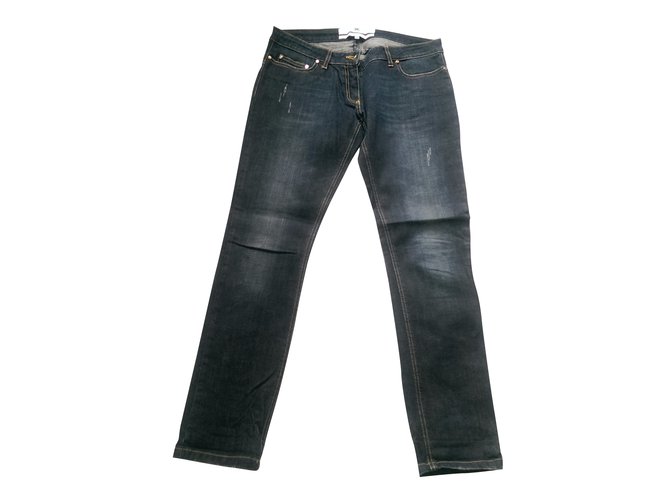 Elisabetta Franchi Jeans Coton Elasthane Bleu  ref.39483