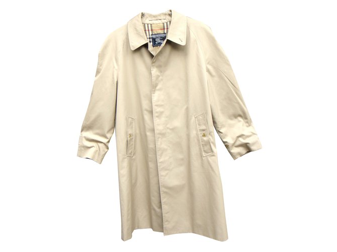 Burberry Trench coat Beige Cotton Polyester  ref.39507