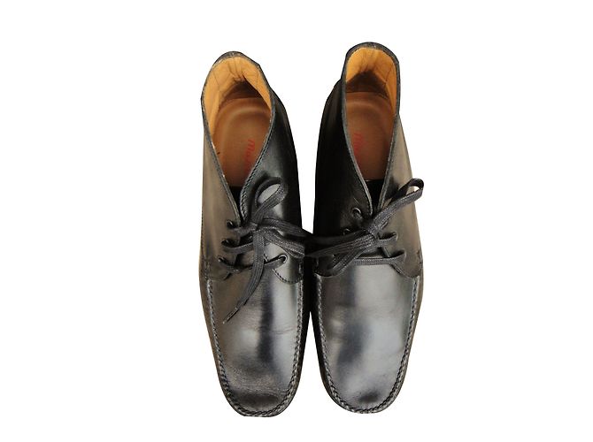 Markowski Bota Lederstiefel Schwarz Größe 40