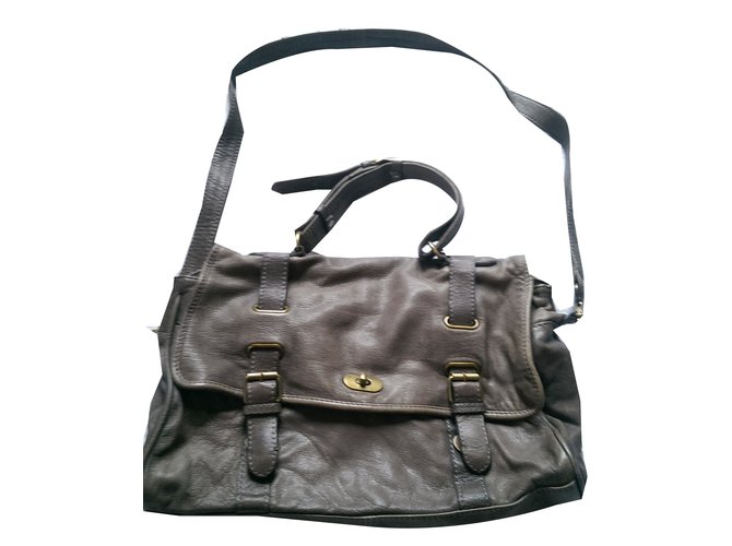 Comptoir Des Cotonniers Handbag Khaki Leather  ref.39539