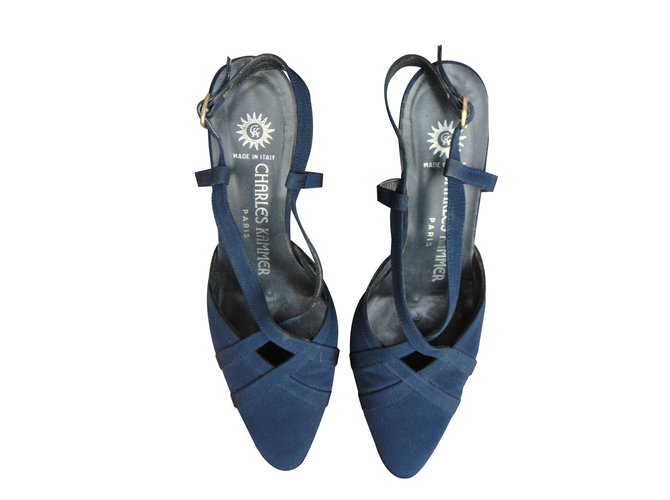 Autre Marque Charles Kammer Sandals Blue Leather  ref.39571