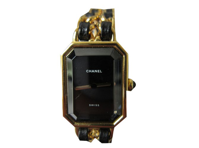 Première Chanel Relógio fino Dourado Ouro  ref.39578
