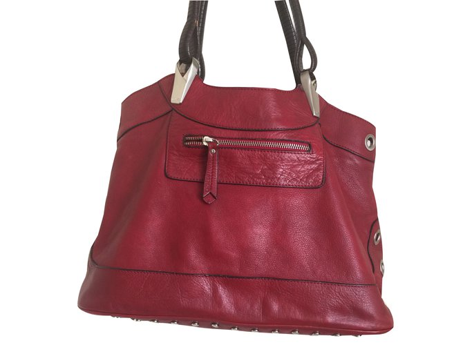 Kenzo Handbag Red Leather  ref.39645