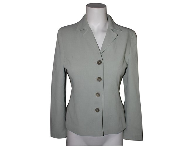 Autre Marque Marks & Spencer jacket Green Polyester Viscose Elastane  ref.39677