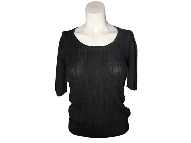 Top de lana negro Louis Vuitton L