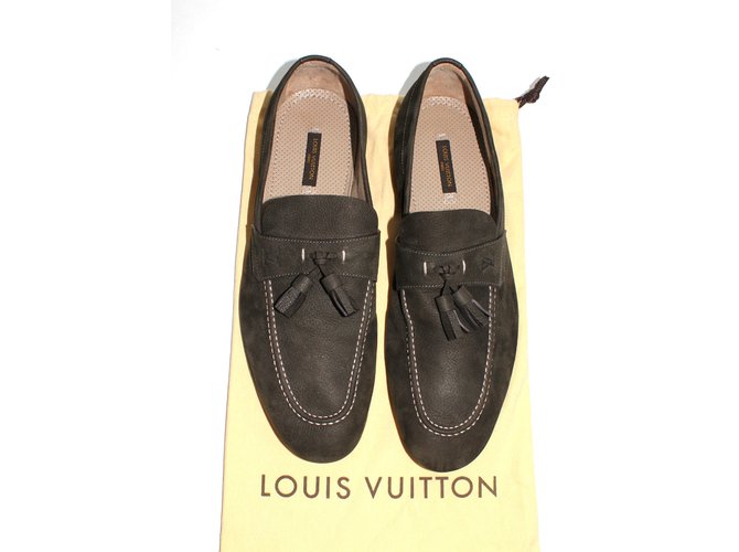 Louis Vuitton Mocassins Cuir Marron  ref.39730