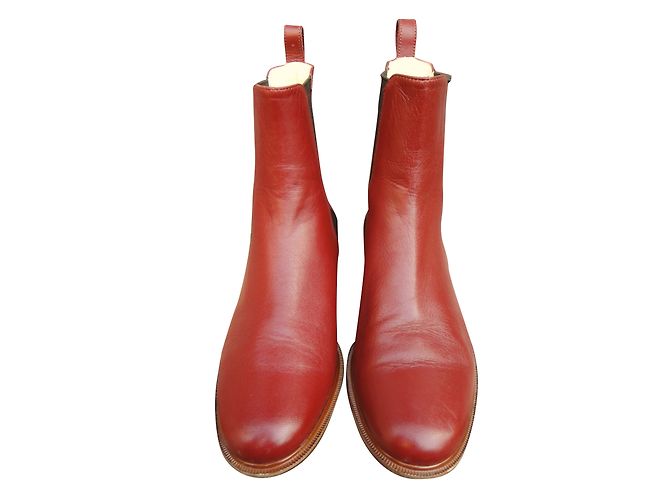 Robert Clergerie Chelsea Boots Lammleder Caramel Karamell