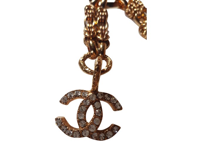 Chanel Collar largo Dorado Cadena  ref.39924