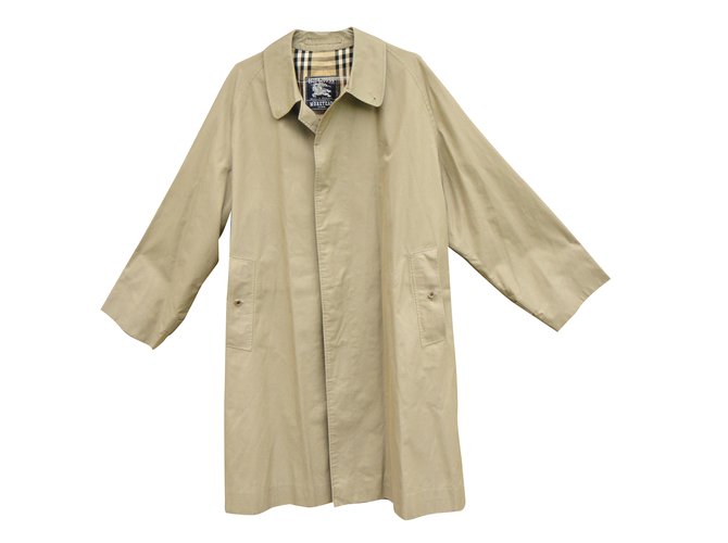 Burberry Men Coats Outerwear Khaki Cotton  ref.39951