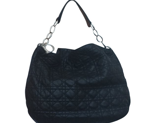 Christian Dior Handbags Black Leather  ref.39970