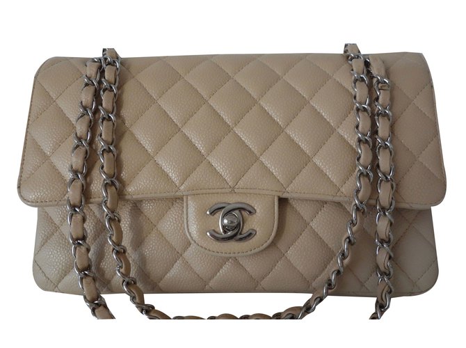 Chanel TIMELESS Beige Cuero  ref.39976