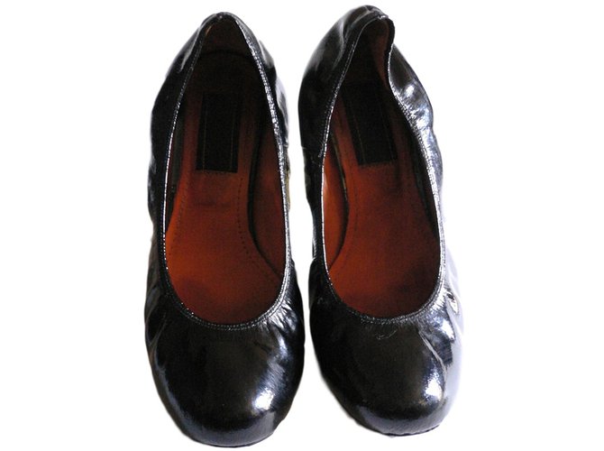 Lanvin Ballet flats Black Patent leather  ref.40056