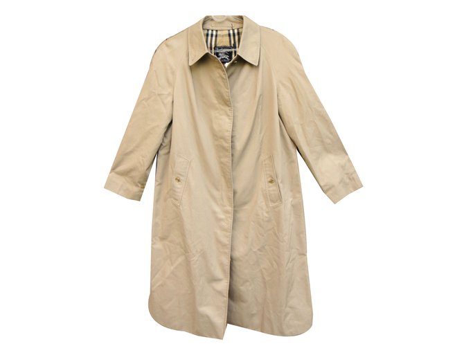 Burberry Coat, Outerwear Beige Polyester Rope  ref.40107