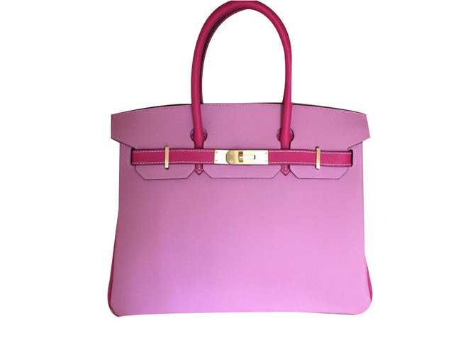 Hermès Birkin 35 Sonderausgabe Pink Leder  ref.40202