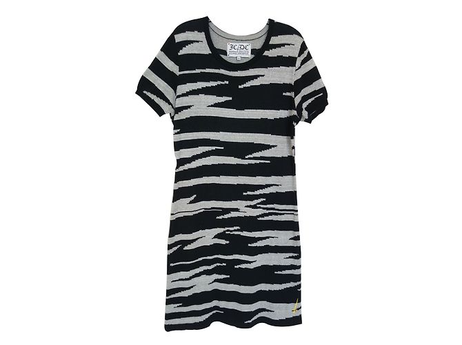 Vestido Jc De Castelbajac de jersey de algodón negro con lurex Gris