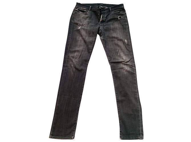 The Kooples Jeans in Grau mit Destroyed Effekt
