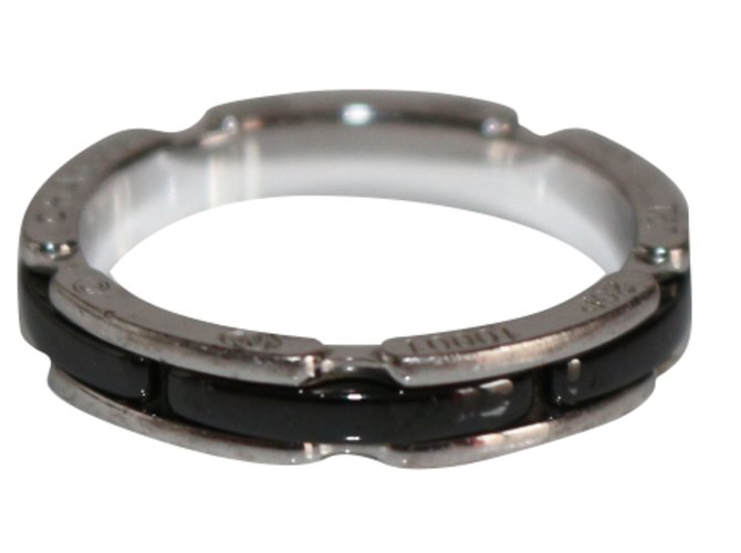 Chanel Ring Black White gold  ref.40335