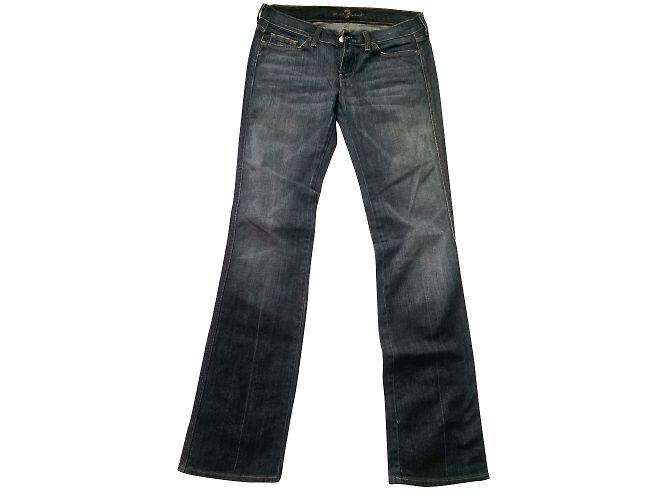 7 For All Mankind Jeans Blau Gerader Schnitt