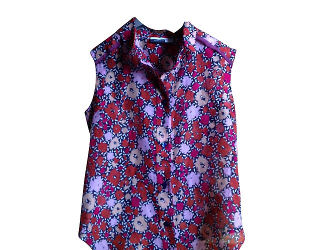 Top sem mangas Sportmax em voile de algodão Multicor