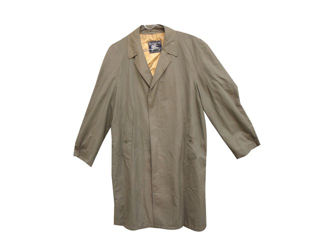 Burberry Men Coats Outerwear Khaki Cotton Polyester  ref.40408