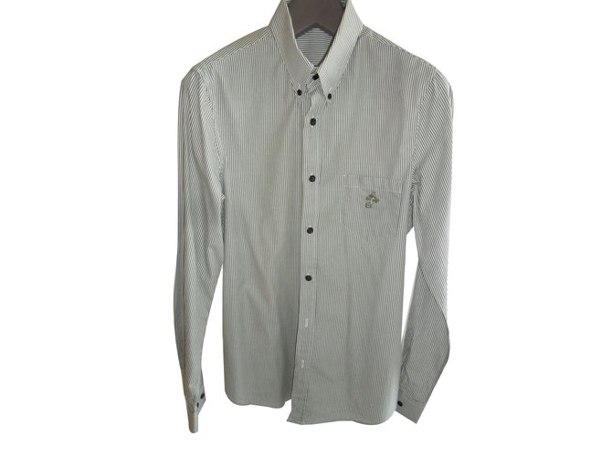 Camicia da uomo di grande spogliatura di Balenciaga media Verde oliva Cotone  ref.40477