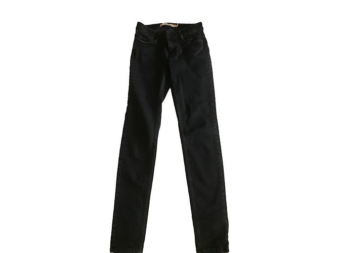 Vaqueros Slim Zara Negros de Algodón 
