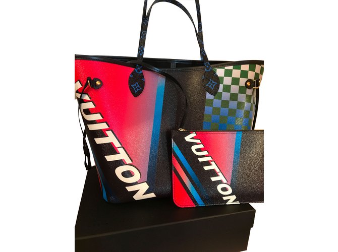 Louis Vuitton Neverfull MM Race Cloth ref.40560 - Joli Closet