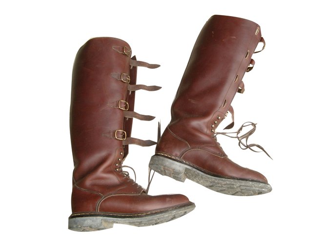 Heschung Boots Dark brown Leather  ref.40576