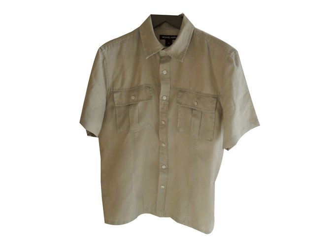 Camicia di lino usata da uomo Michael Kors Beige Biancheria  ref.40584