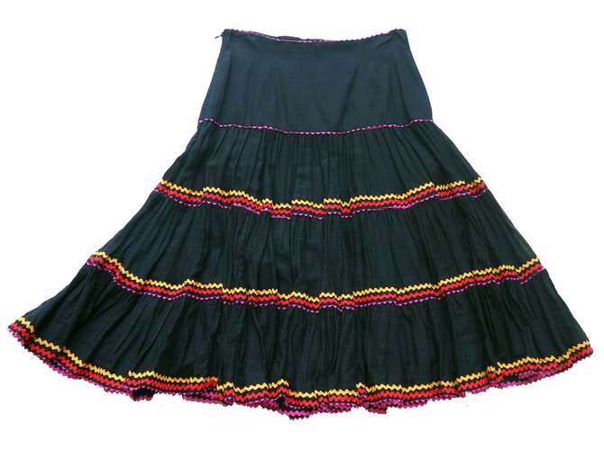 Kenzo Skirt Black Cotton  ref.40603
