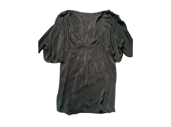 No Collection Dress Khaki Silk  ref.40641