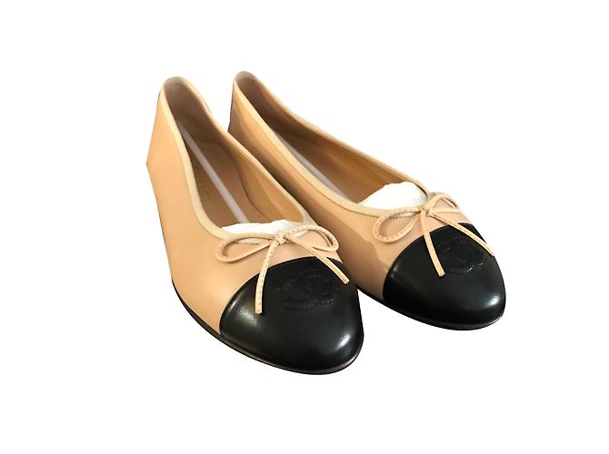 Chanel Ballerine Nero Beige