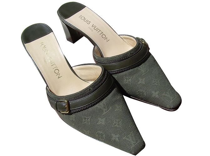 Louis Vuitton Mules Green