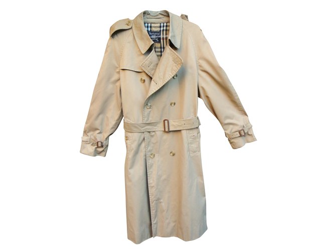 Burberry Men Coats Outerwear Beige Cotton  ref.40760