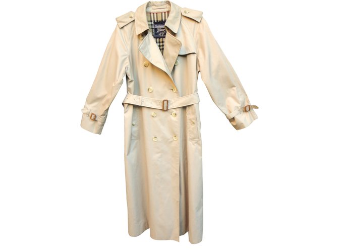Burberry Trench coats Beige Cotton Polyester  ref.40765
