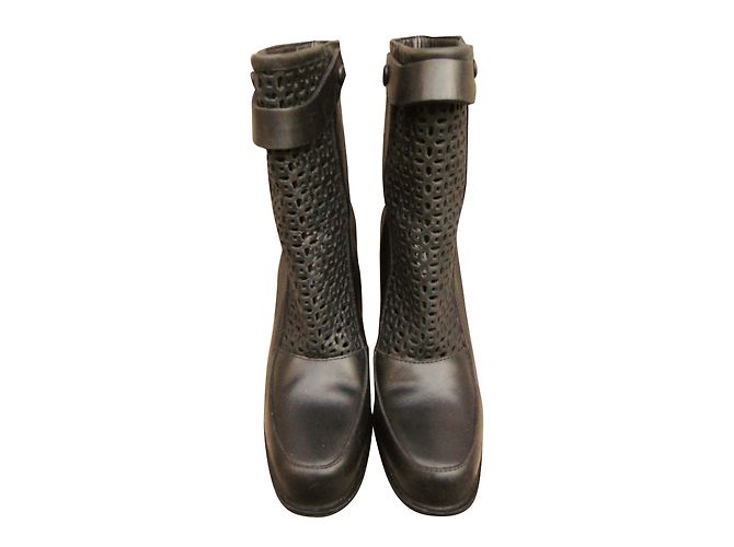& Other Stories Botines de piel negros 40