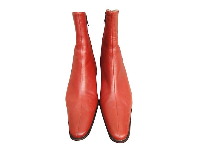 Robert Clergerie Ankle Boots Cognac Leather