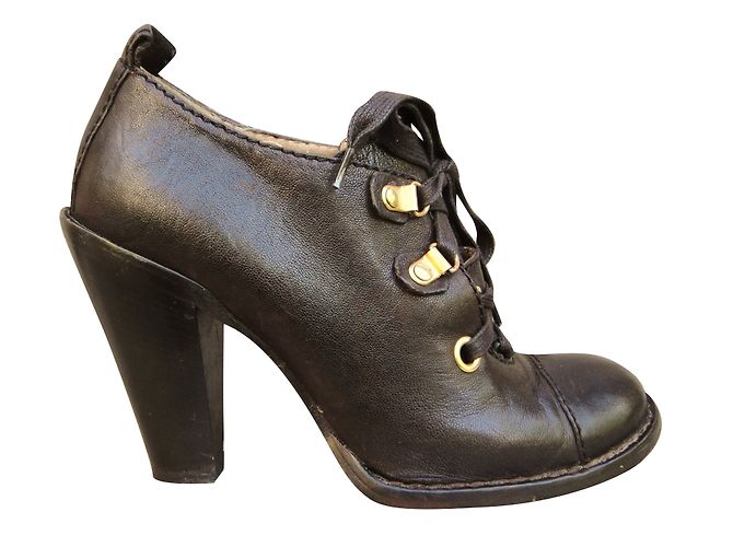 Botines Dolce & Gabbana de piel marrón oscuro