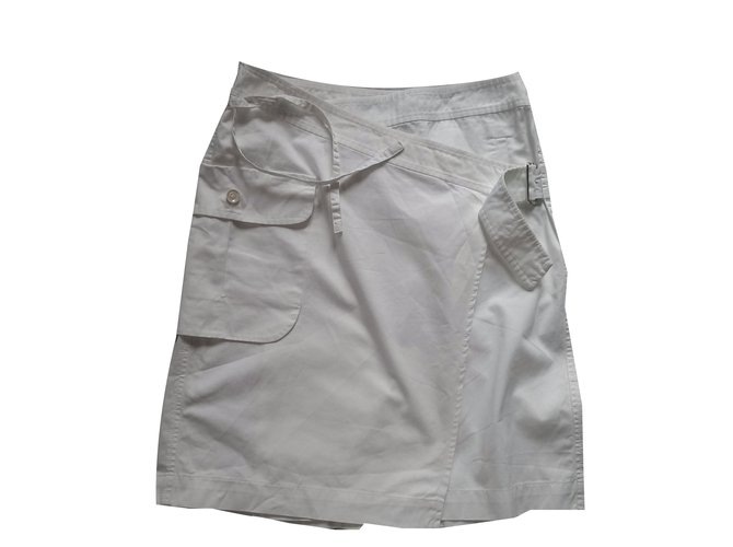 Sportmax Skirt White Cotton  ref.40882