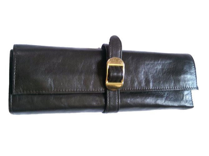 Lancel jewelry holder Dark brown Leather  ref.40905