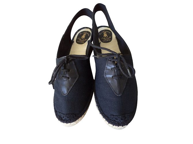 Autre Marque Espadrilles compensées La maison de l'espadrille Noir