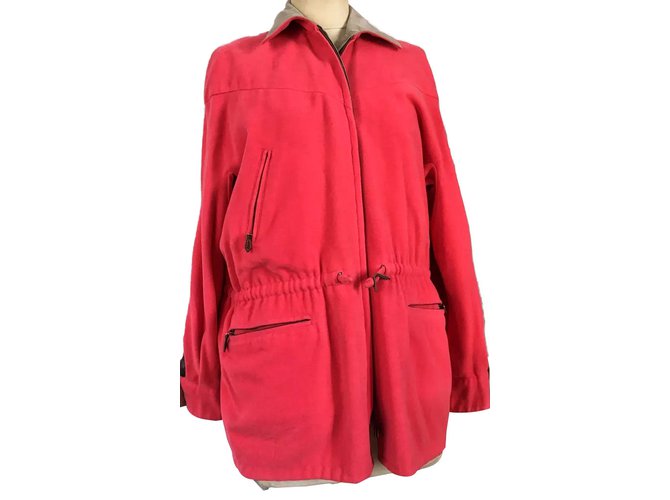 Hermès Jackets Pink Beige Wool Nylon  ref.40930